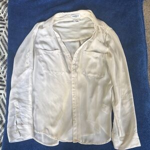 Express Cream Sheer Blouse